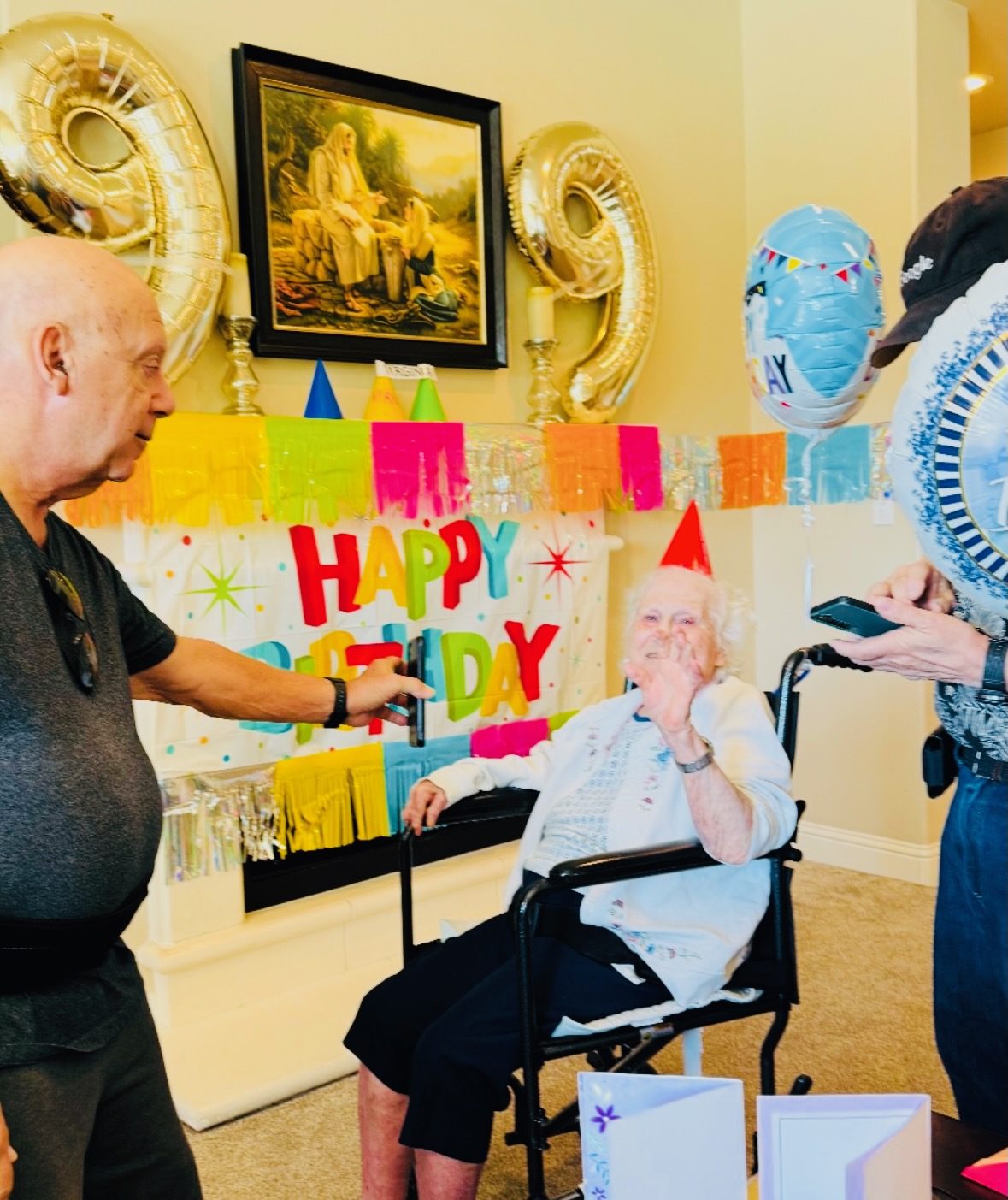 A resident's birthday celebration